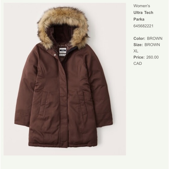 Abercombie and Fitch parka women's winter jacket - Picture 3 of 4